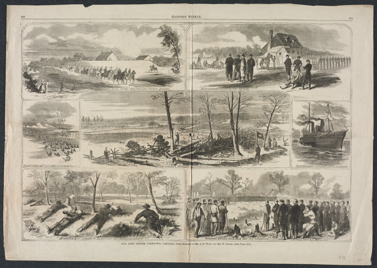 Armeijamme ennen Yorktownia, Virginia tekijältä Winslow Homer