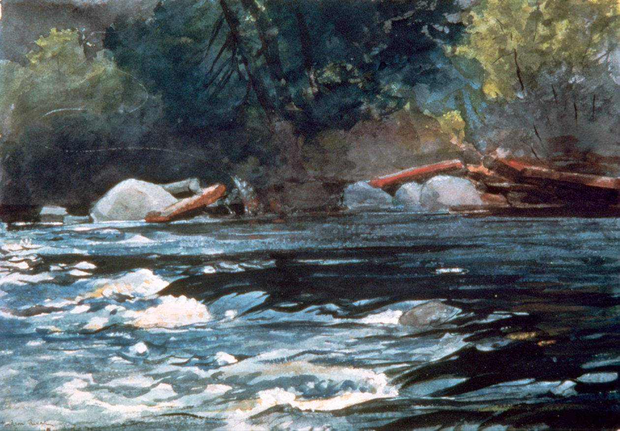Rapids, Hudson River, 1894 tekijältä Winslow Homer