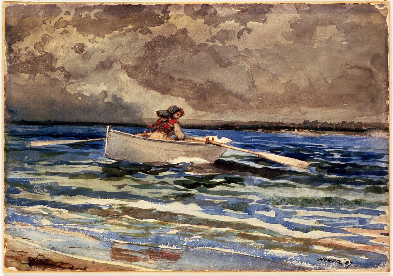 Soutu Proutin kaulassa, 1887 tekijältä Winslow Homer