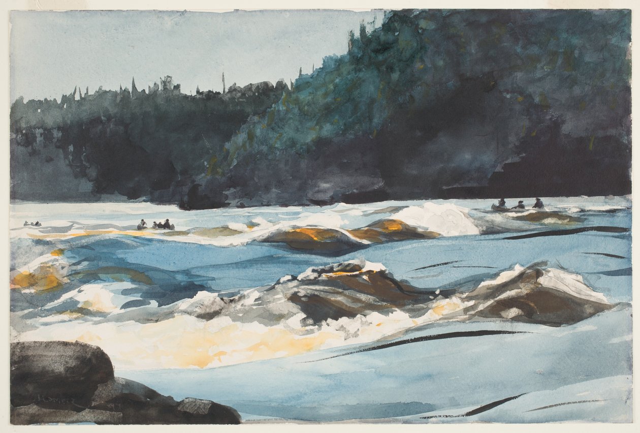 Saguenay-joki, Lower Rapids tekijältä Winslow Homer