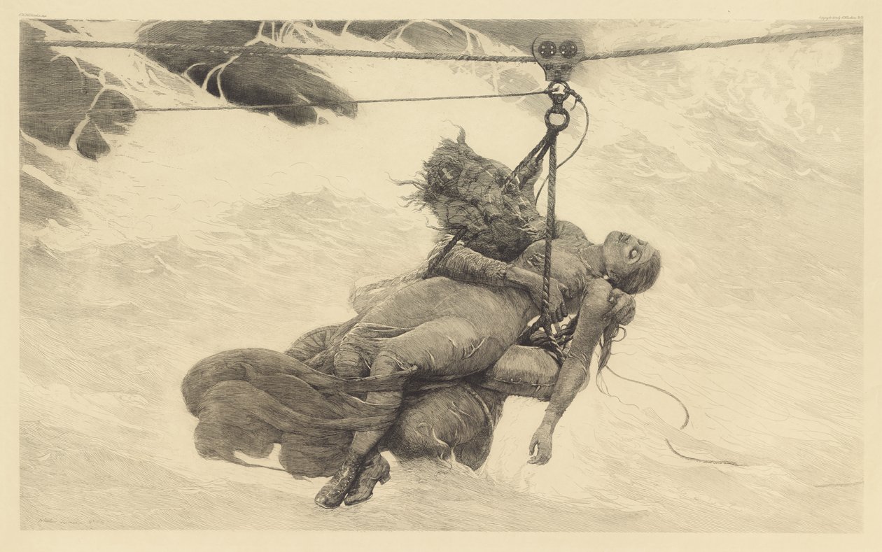 Pelastettu, 1889 tekijältä Winslow Homer