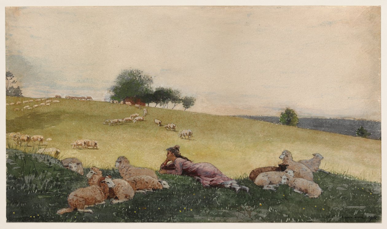 Houghton Farmin paimentyttö tekijältä Winslow Homer