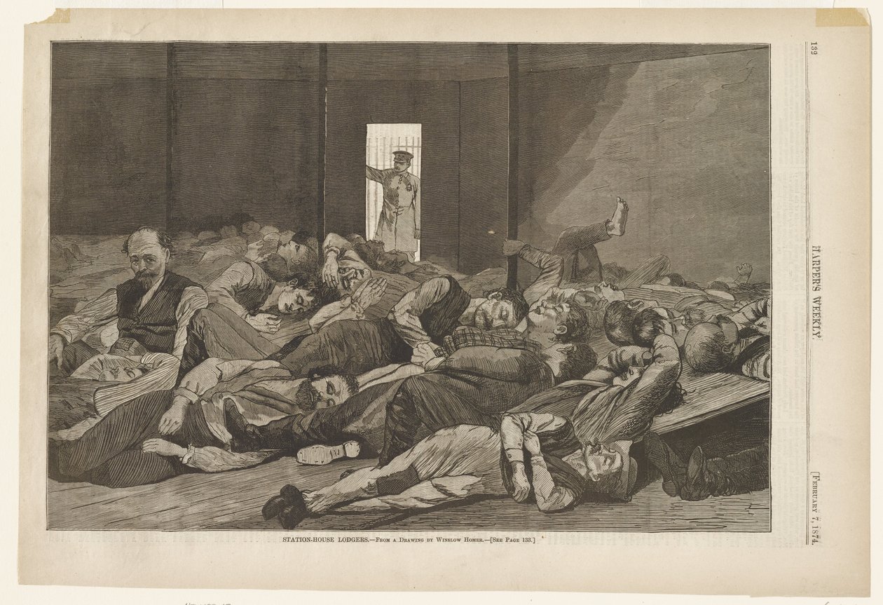 Poliisiasemalla yöpyvät tekijältä Winslow Homer