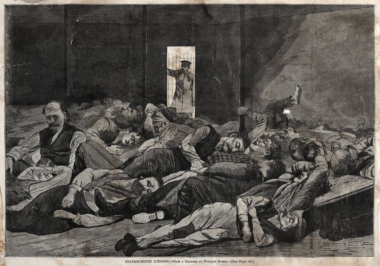Station-House Lodgers, 1874. tekijältä Winslow Homer