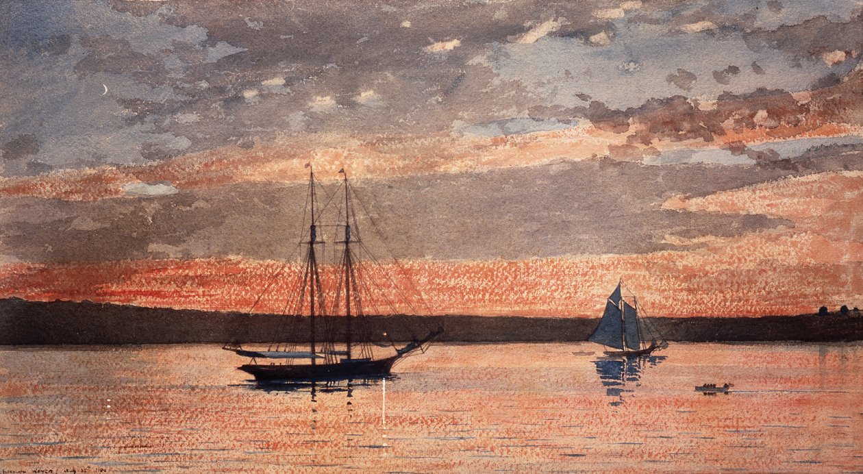 Auringonlasku Gloucesterissa tekijältä Winslow Homer