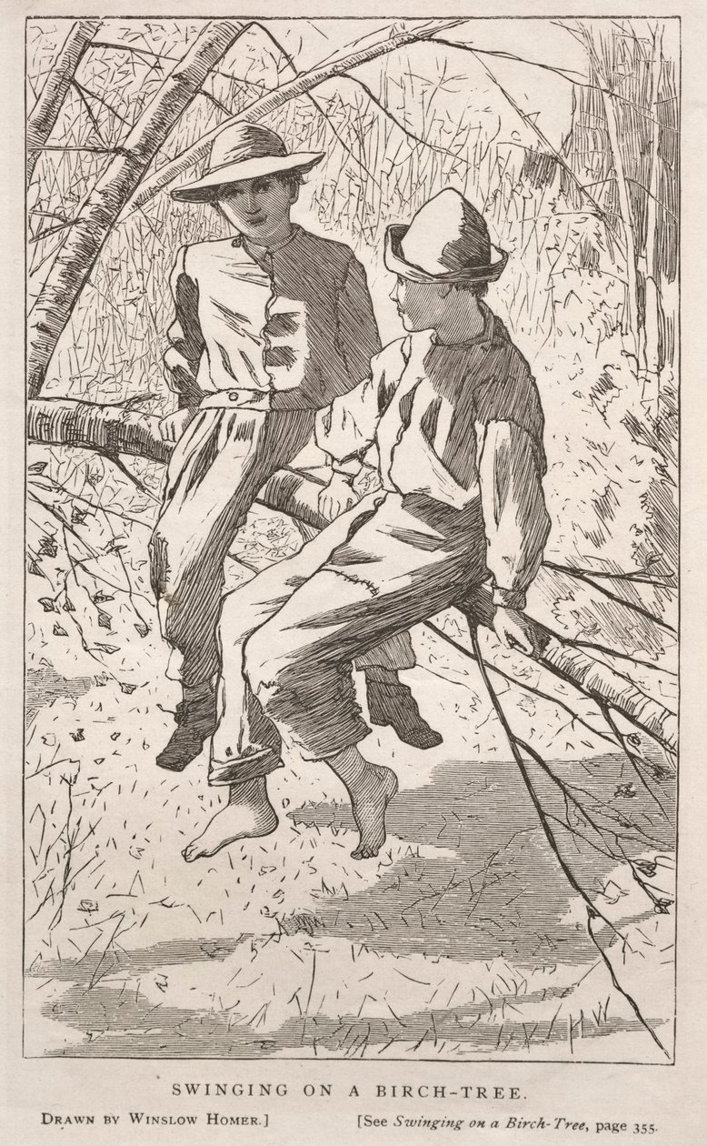 Keinuminen koivussa tekijältä Winslow Homer