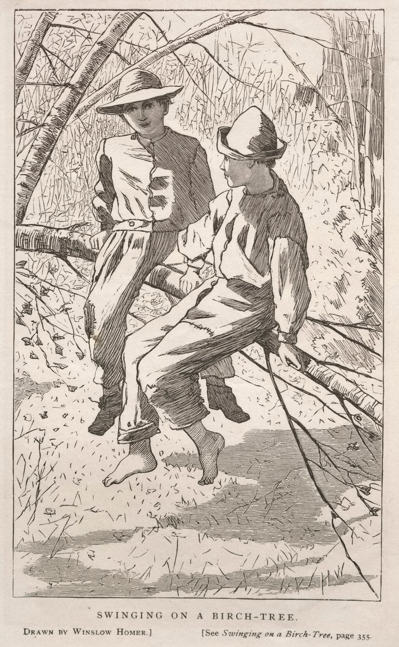 Keinu koivussa, 1867. tekijältä Winslow Homer