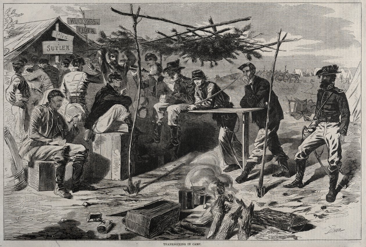 Kiitospäivä leirillä tekijältä Winslow Homer
