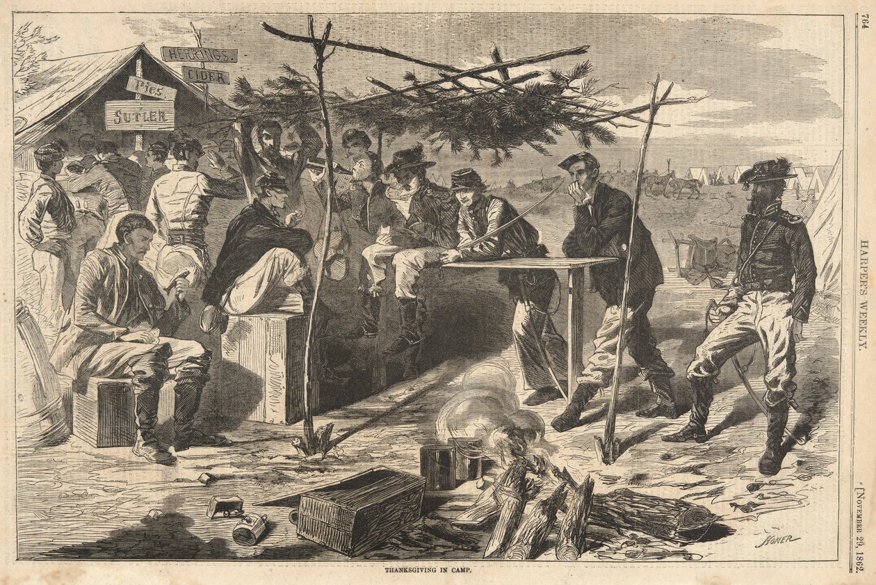 Kiitospäivä Campissa, Harperilta tekijältä Winslow Homer
