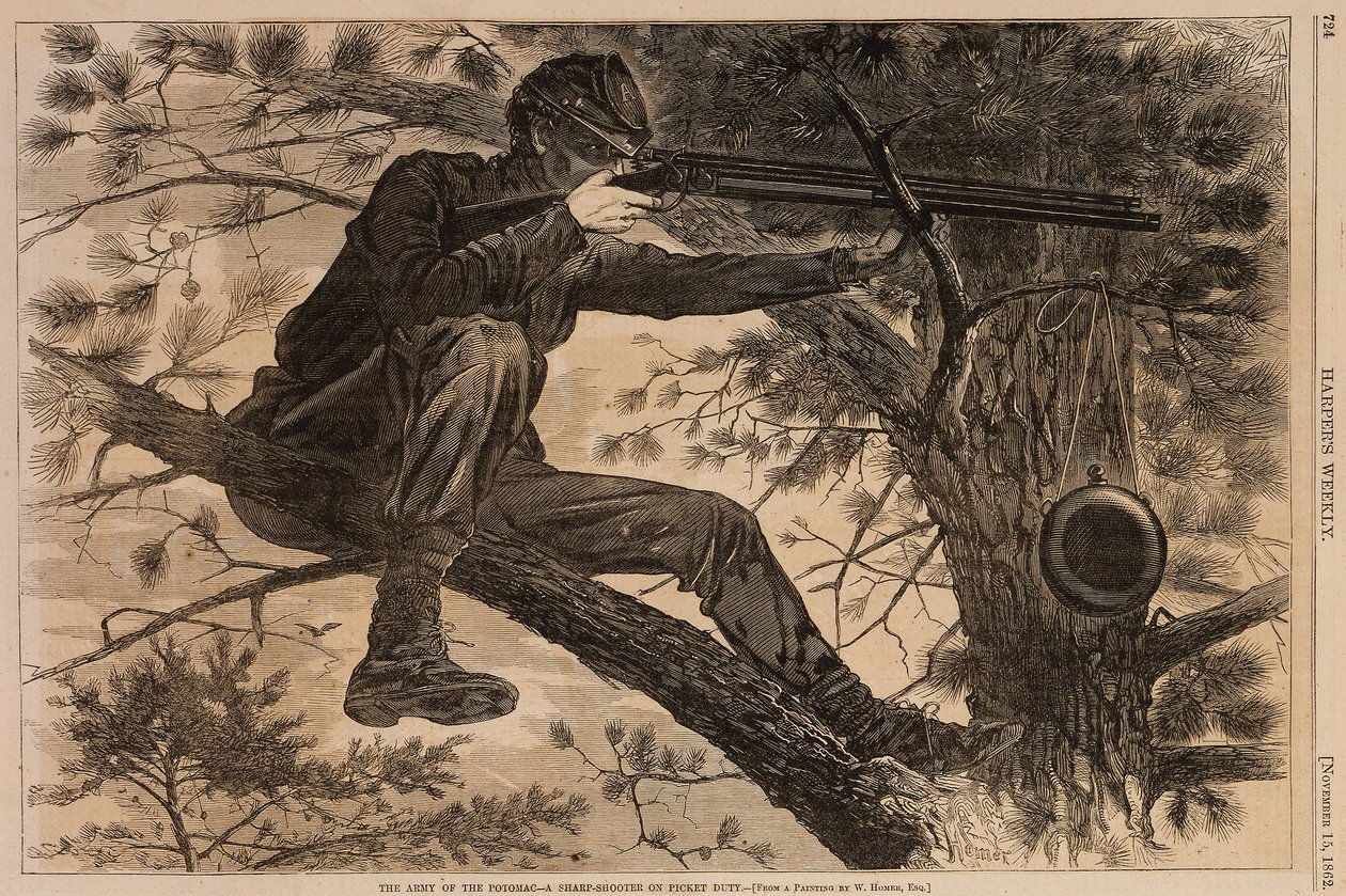 The Army of the Potomac--A Sharpshooter on Picket Duty, Harper