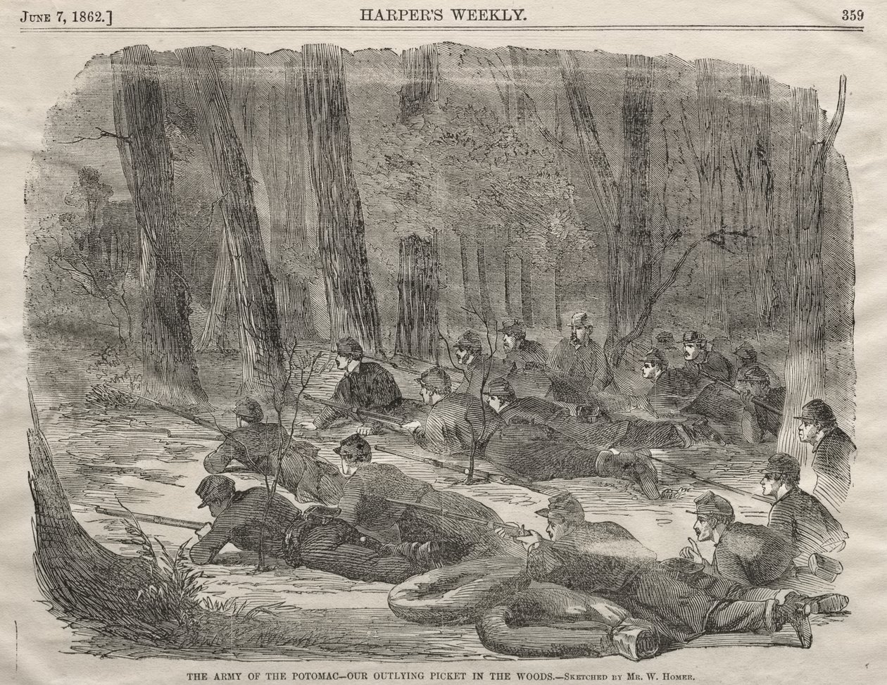Potomacin armeija - etuvartiomme metsässä tekijältä Winslow Homer