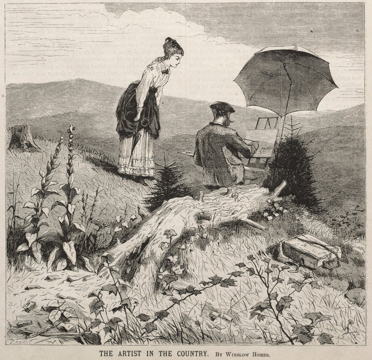 Taiteilija maalla, 1869. tekijältä Winslow Homer