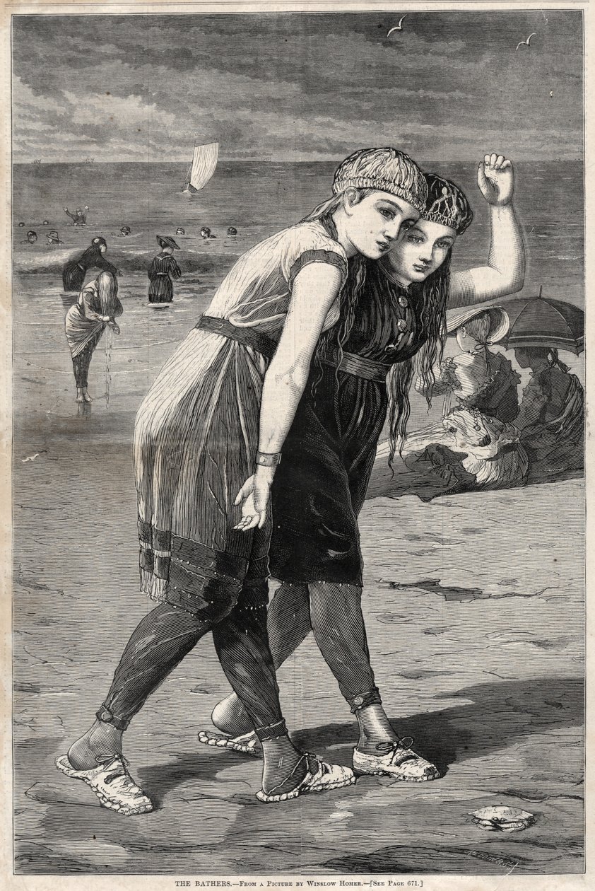 Uimarit, 1873. tekijältä Winslow Homer