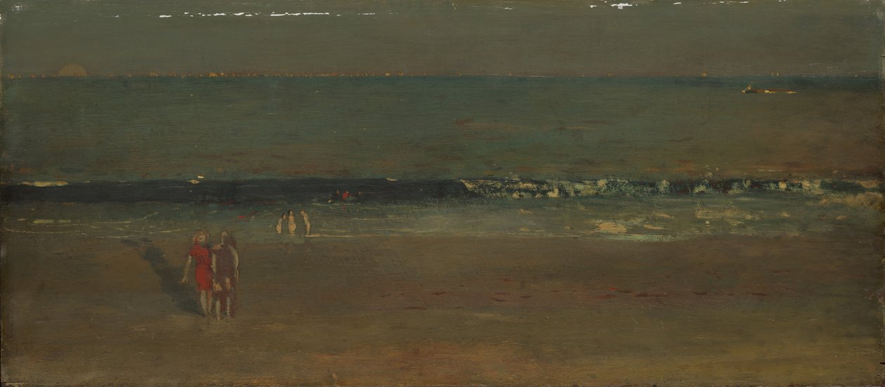 Ranta, myöhäinen iltapäivä, 1870-72. tekijältä Winslow Homer