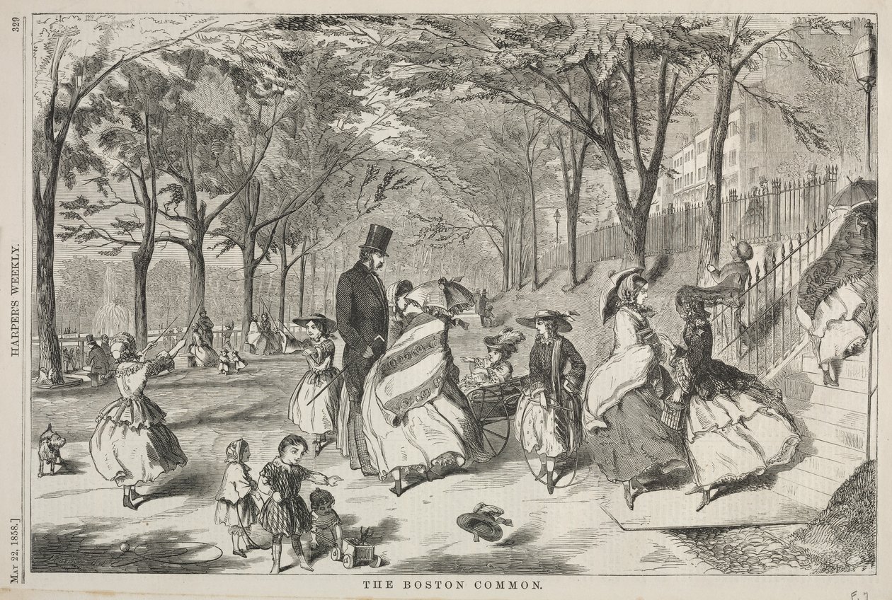 Boston Common, 1858. tekijältä Winslow Homer