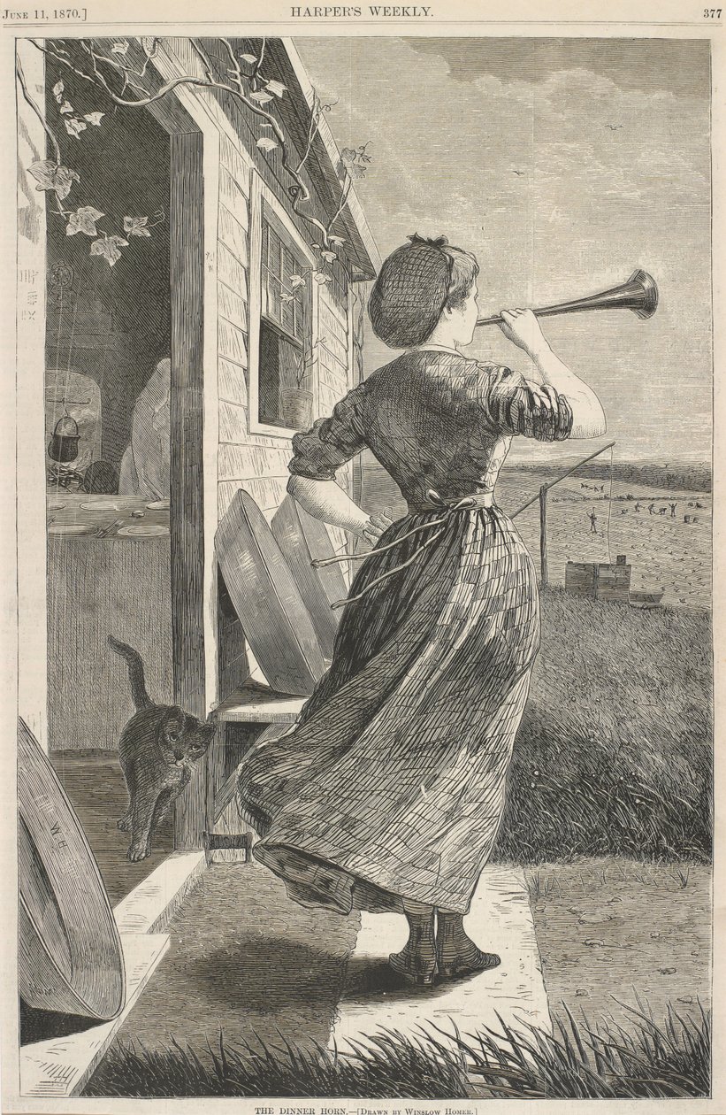 The Dinner Horn, 11. kesäkuuta tekijältä Winslow Homer