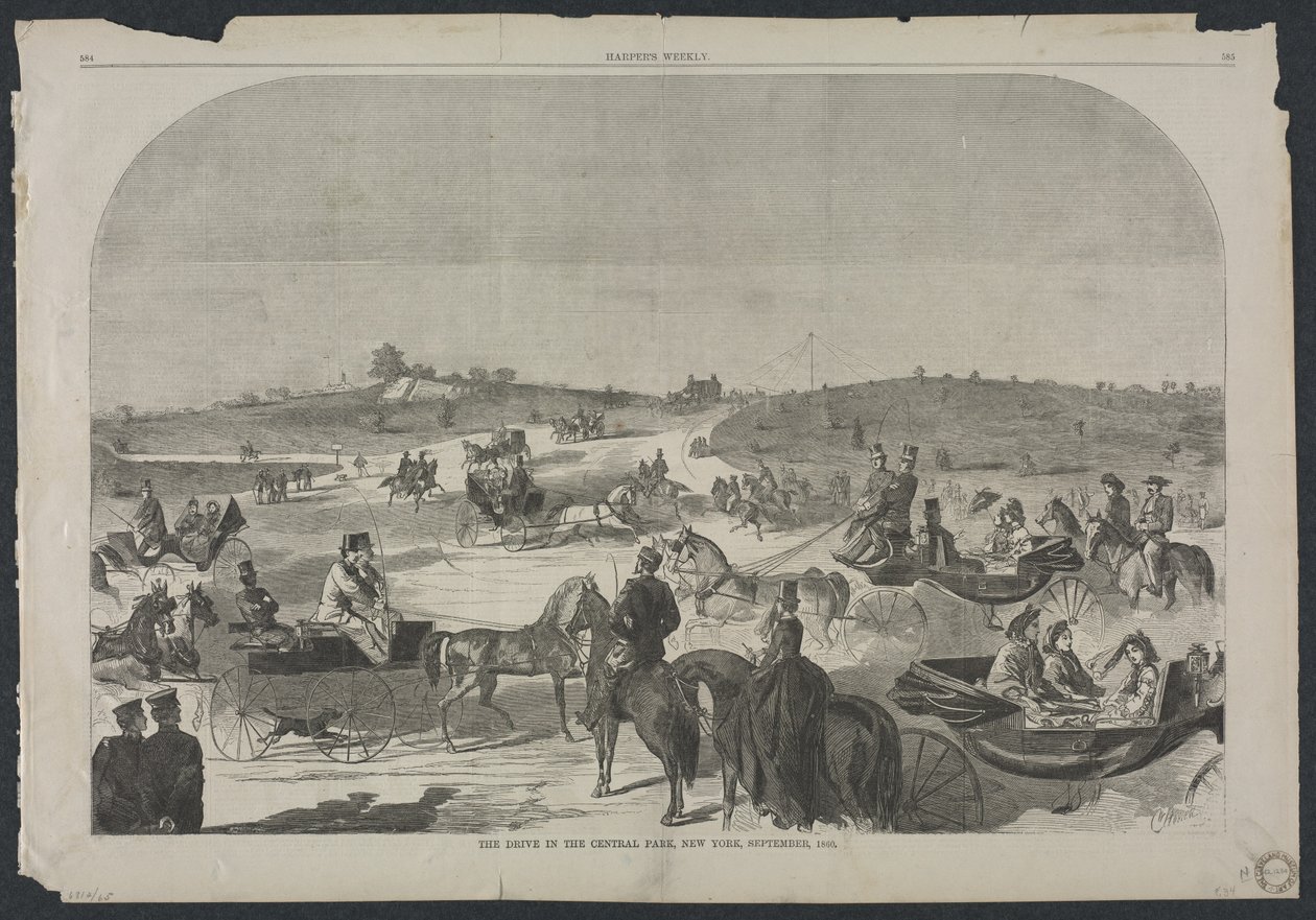 Keskuspuiston ajo, New York, syyskuu 1860 tekijältä Winslow Homer