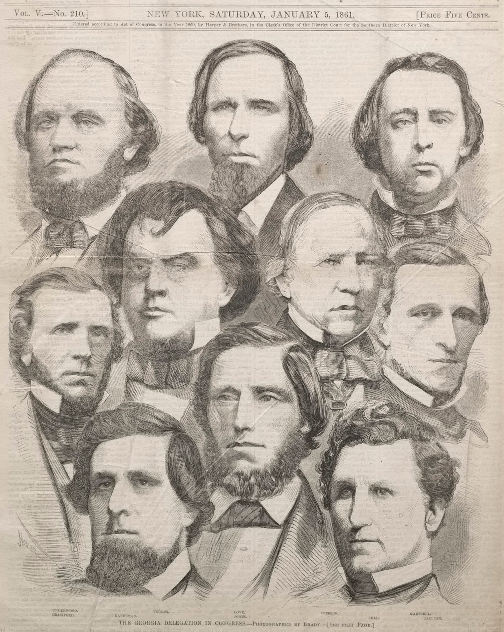 Georgian delegaatio kongressissa, 1861. tekijältä Winslow Homer