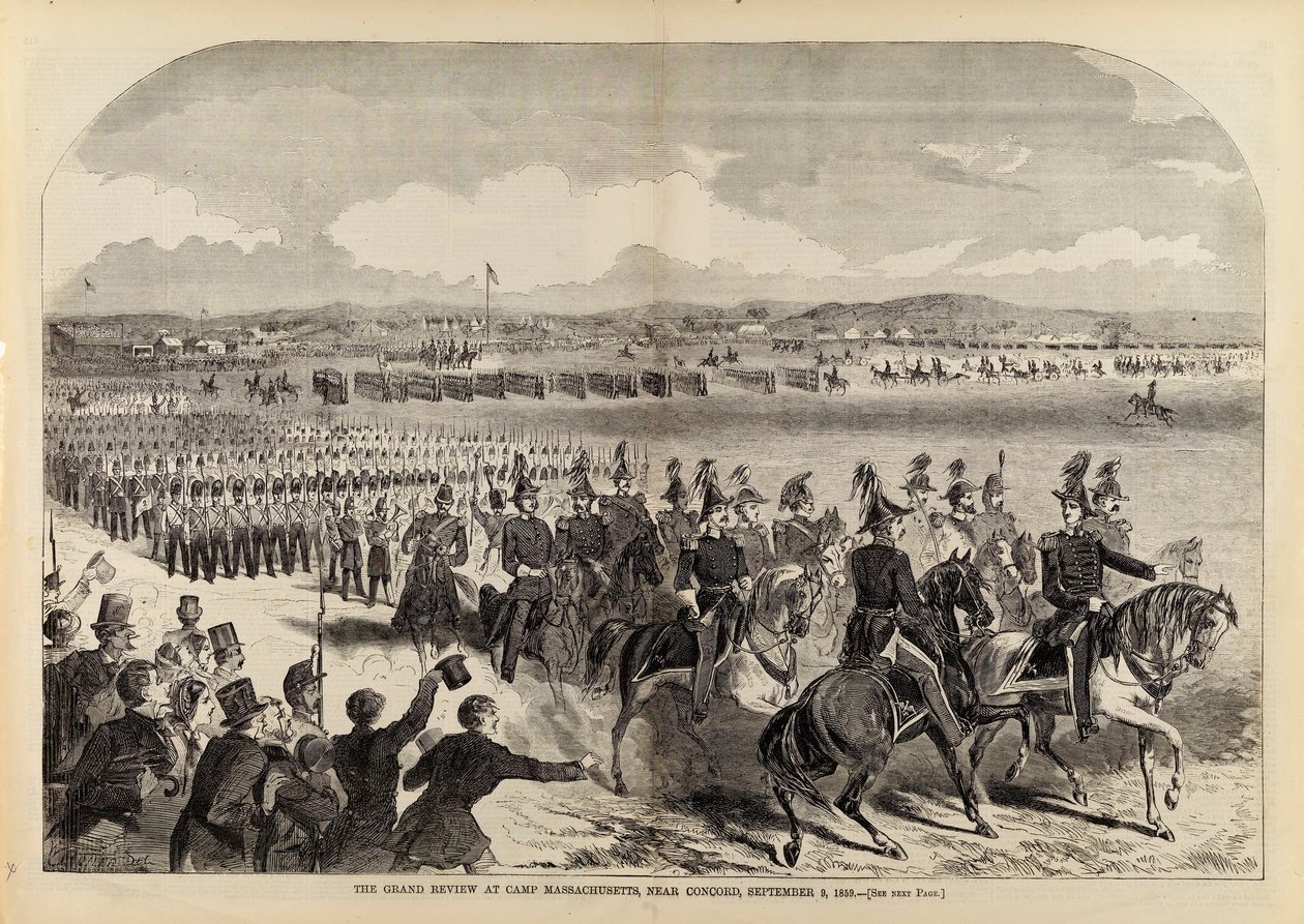 The Grand Review at Camp Massachusetts, Near Concord, 9. syyskuuta 1859, Harper