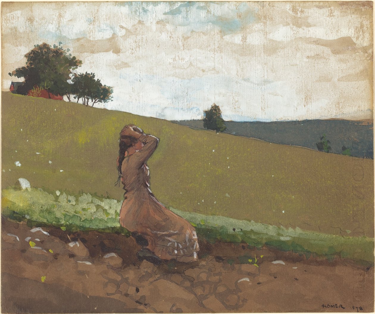 Vihreä mäki tekijältä Winslow Homer