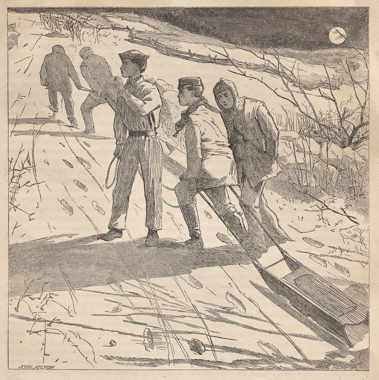 Keskiyön rannikko tekijältä Winslow Homer