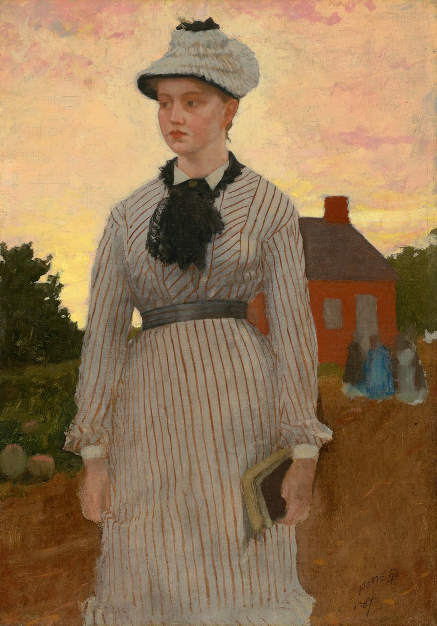Punainen koulutalo, 1873. tekijältä Winslow Homer