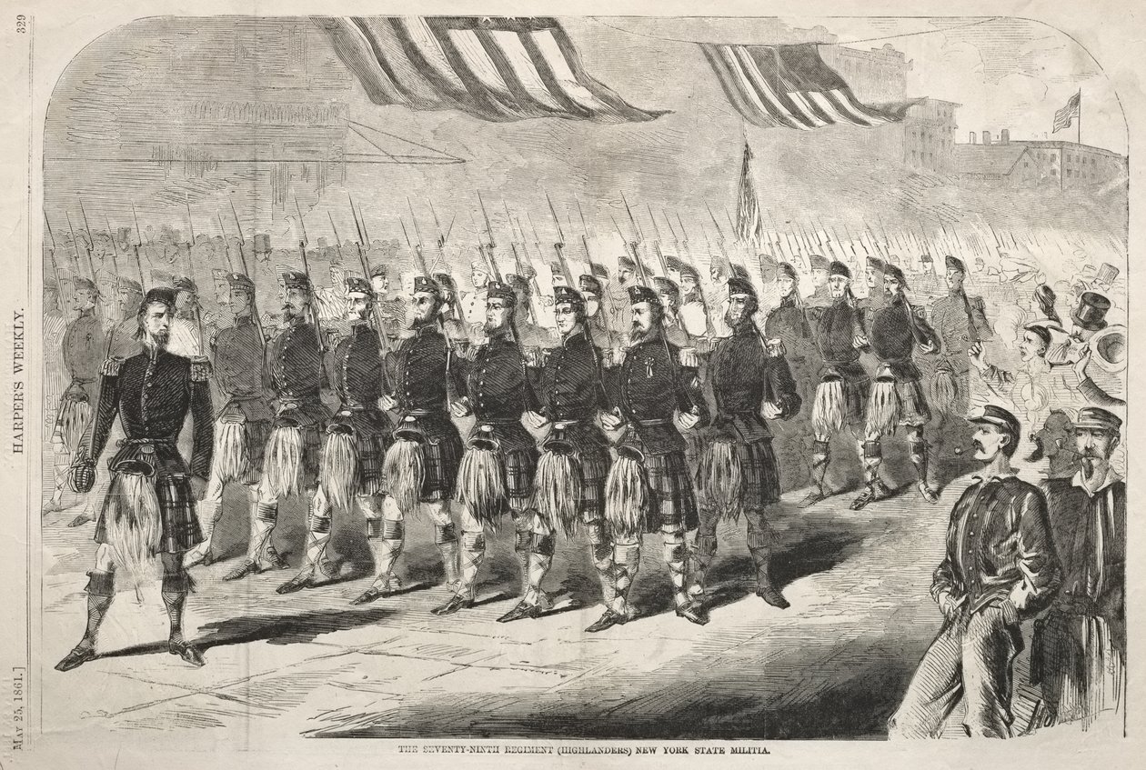 New Yorkin osavaltion miliisin 79. rykmentti (Highlanders) tekijältä Winslow Homer