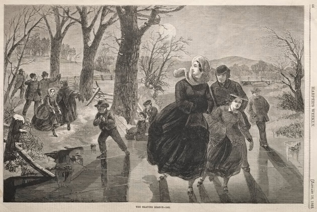 Luistelukausi - 1862, 1862. tekijältä Winslow Homer