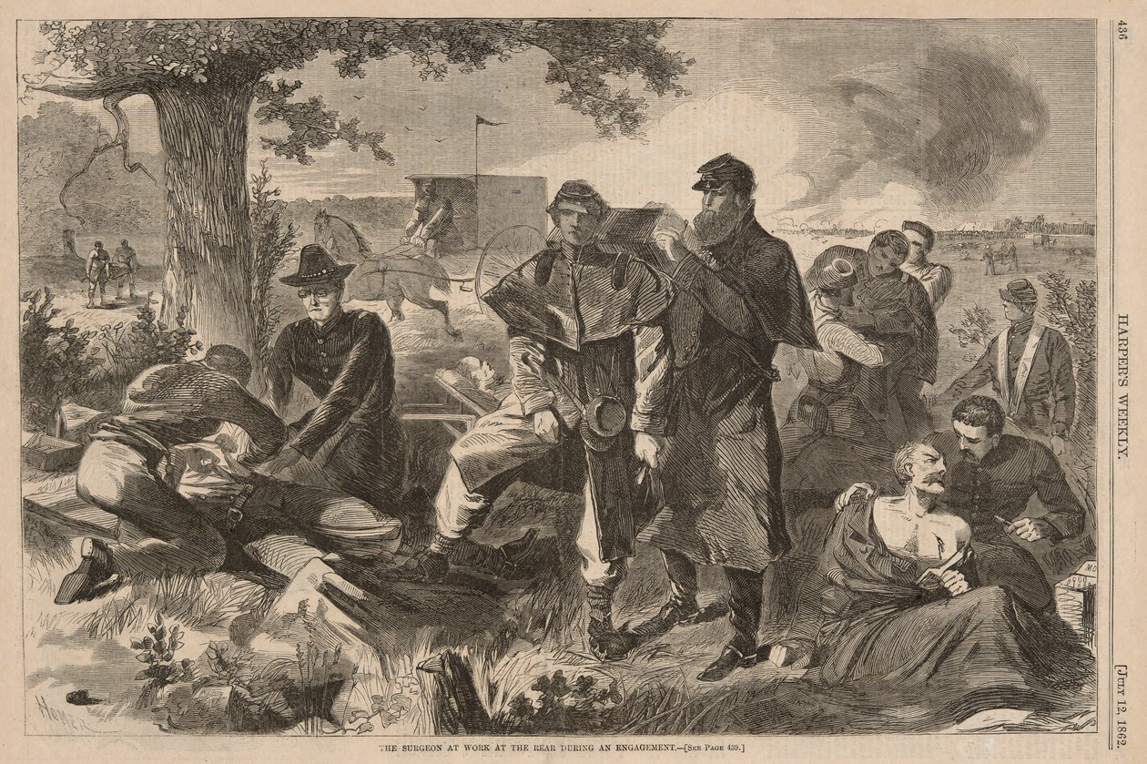 Kirurgi töissä takana kihlauksen aikana, Harperilta tekijältä Winslow Homer