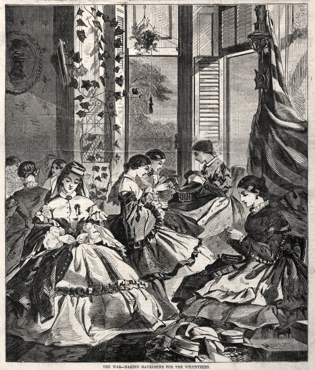 Sota – lukkojen tekeminen vapaaehtoisille, 1861. tekijältä Winslow Homer