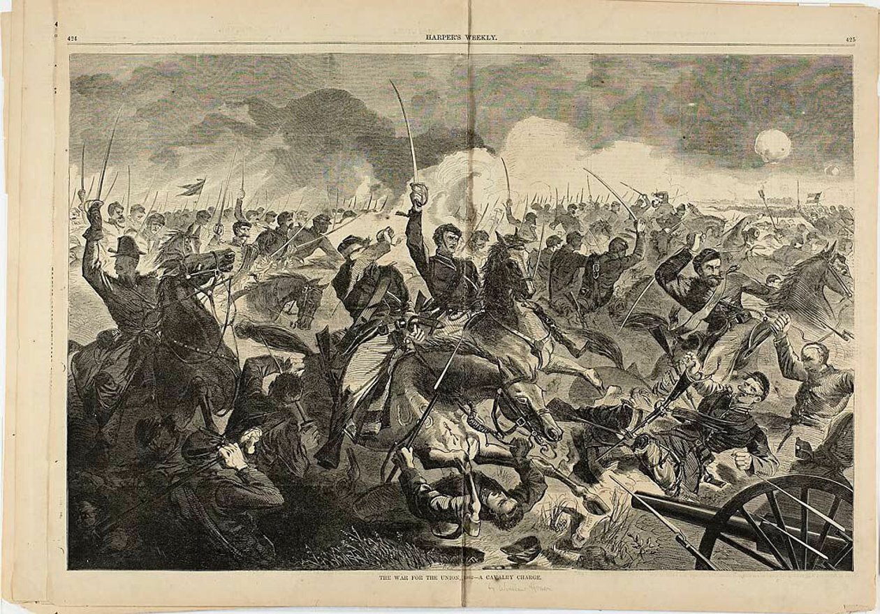 Sota unionin puolesta, 1862 - Ratsuväen hyökkäys tekijältä Winslow Homer