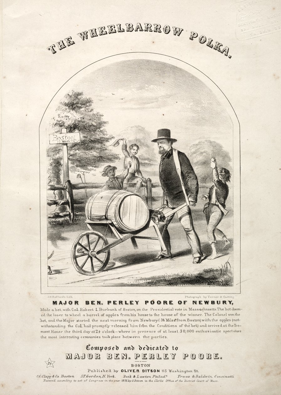 The Wheelbarrow Polka – Nuottikansilehti tekijältä Winslow Homer