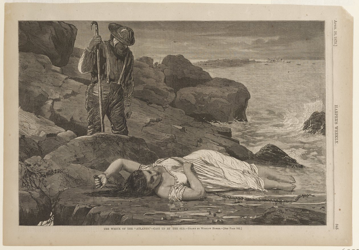 Atlanticin haaksirikko – meren rantaan ajautunut tekijältä Winslow Homer