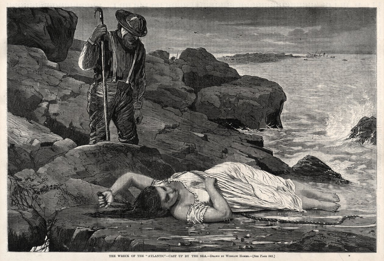 ”Atlanticin” hylky – meren rantaan ajautunut tekijältä Winslow Homer