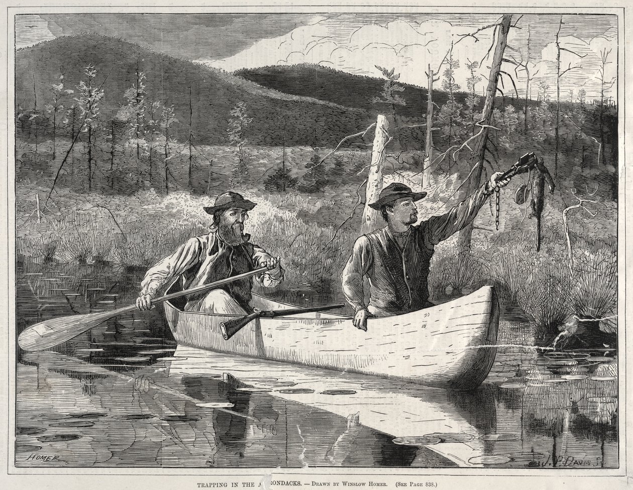Ansoitus Adirondack-vuoristossa tekijältä Winslow Homer