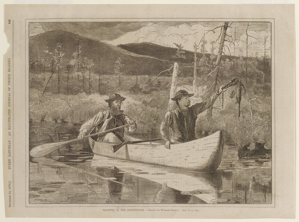 Ansapyynti Adirondackvuorilla tekijältä Winslow Homer