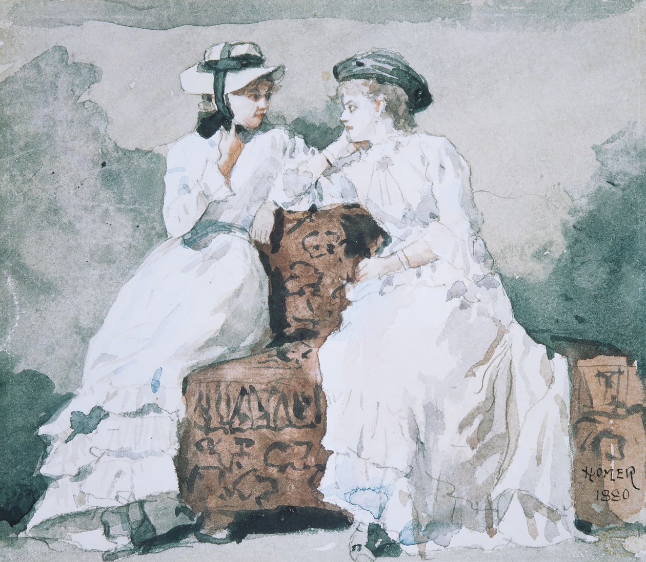 Kaksi naista, 1880. tekijältä Winslow Homer