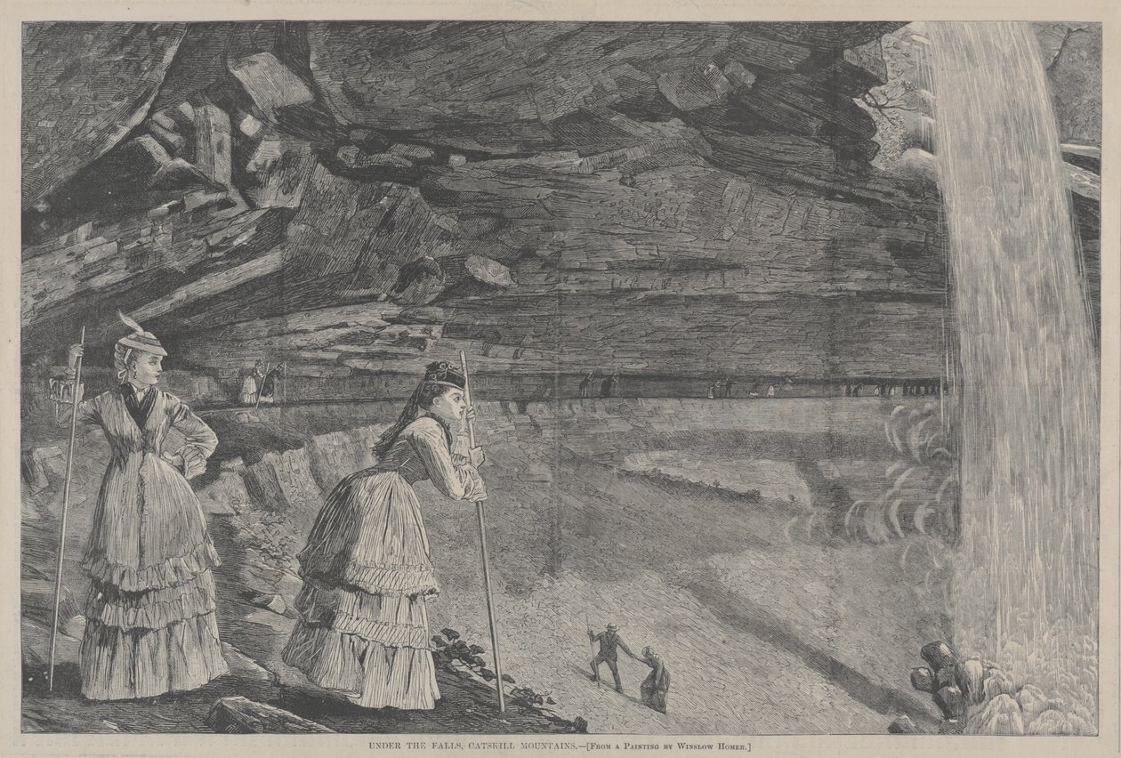 Vesiputouksen alla, Catskill-vuoret – Winslow Homerin maalauksen pohjalta tekijältä Winslow Homer