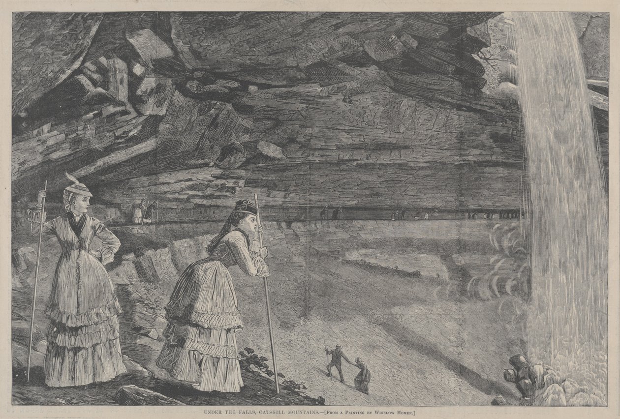 Putousten alla, Catskill-vuoret Winslow Homerin maalauksesta, 1872. tekijältä Winslow Homer