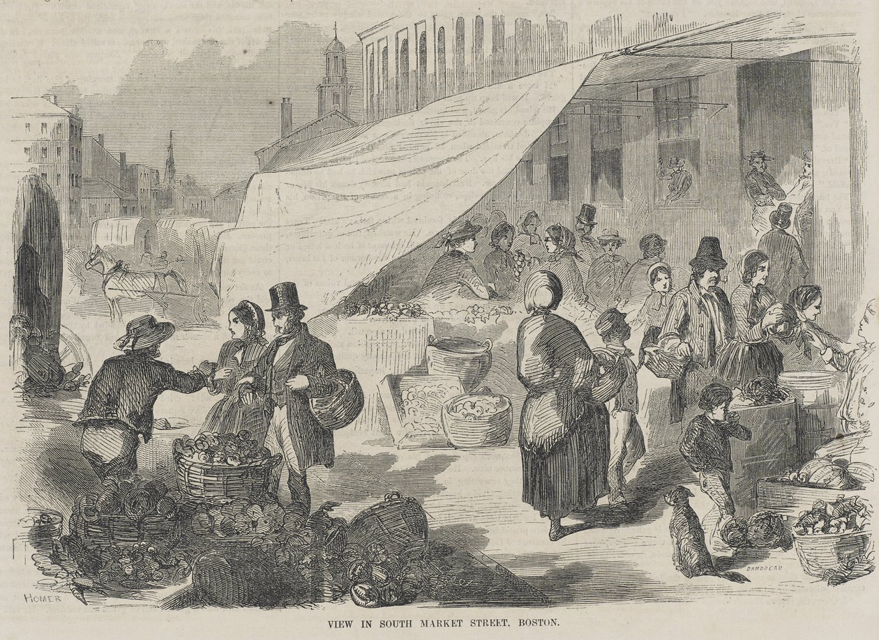 Näkymä South Market Streetillä, Bostonissa tekijältä Winslow Homer