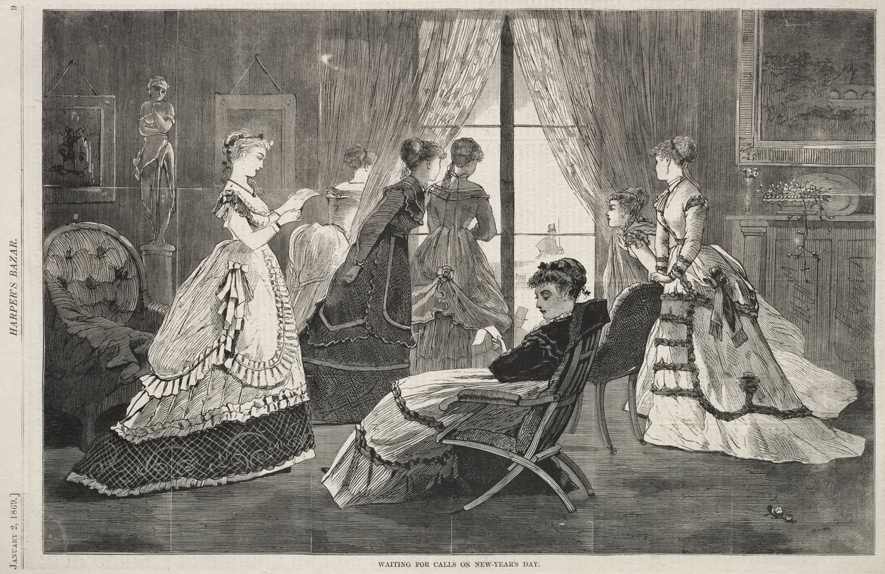 Puheluiden odottaminen uudenvuodenpäivänä tekijältä Winslow Homer