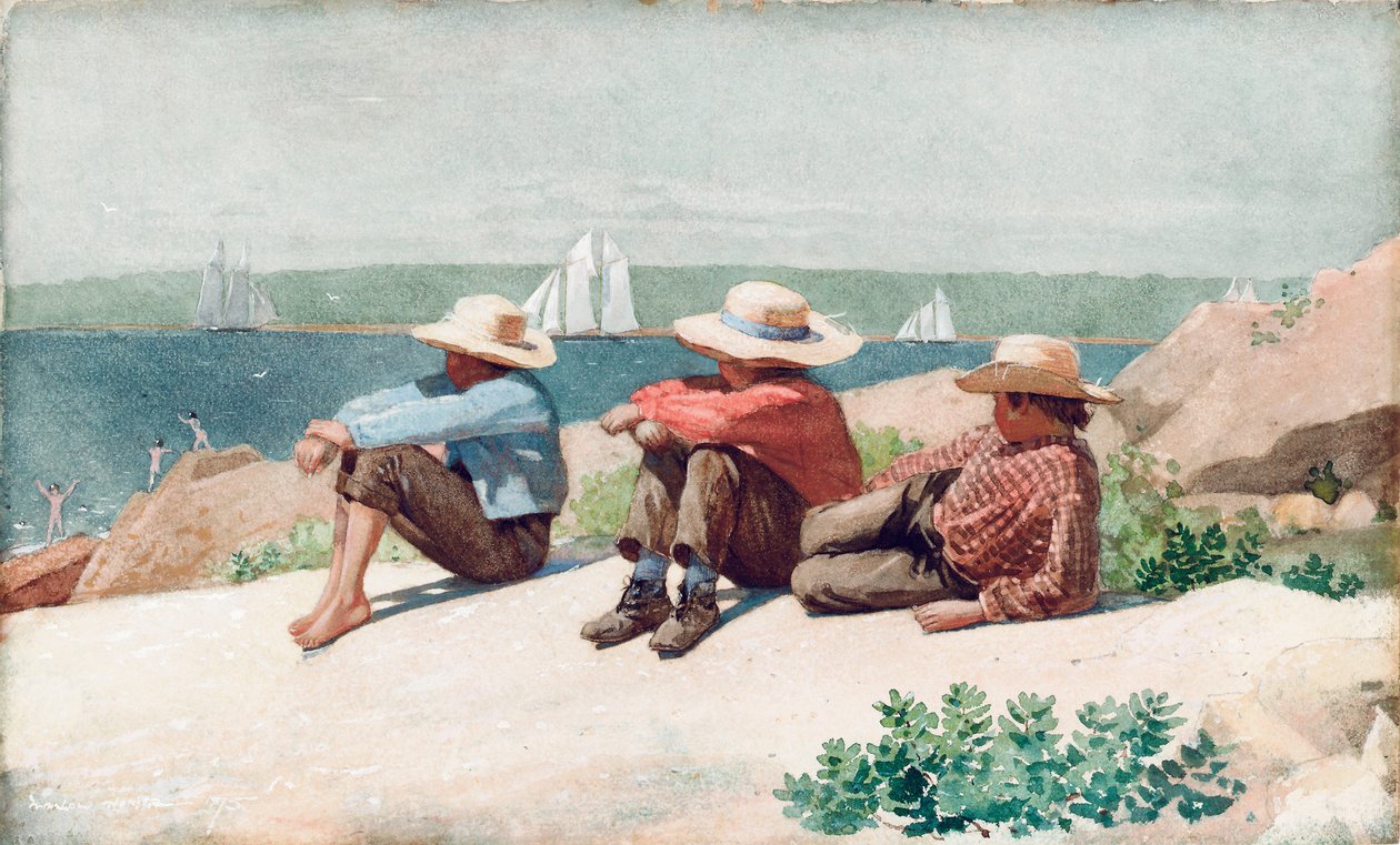 Watching Ships, Gloucester, 1875 tekijältä Winslow Homer