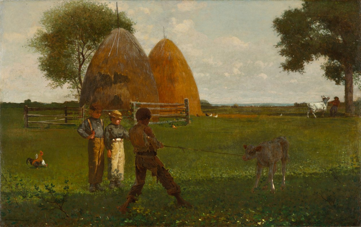 Vasikan vieroitus, 1875 tekijältä Winslow Homer