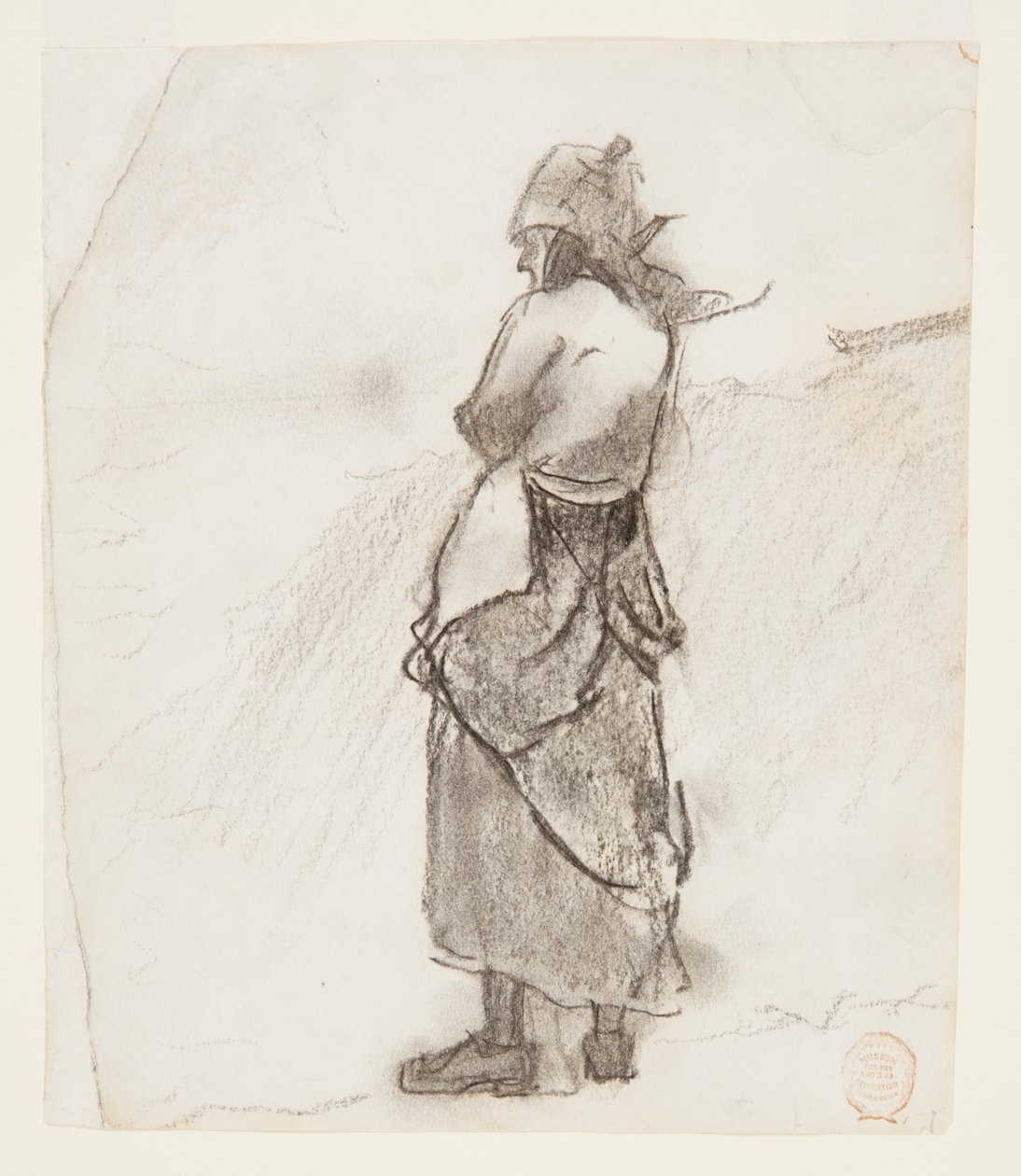 Nainen katselee merelle, Cullercoats, Englanti tekijältä Winslow Homer