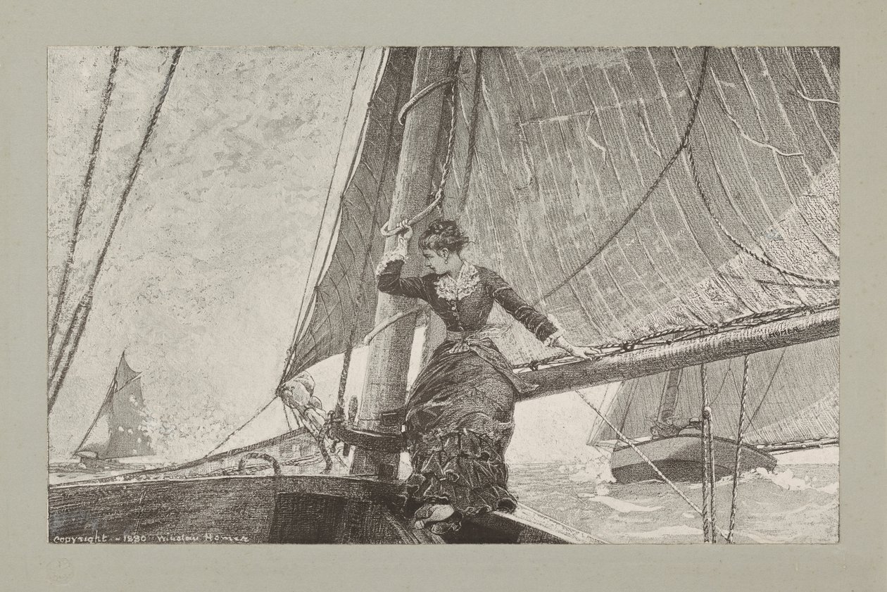 Purjehtiva tyttö tekijältä Winslow Homer