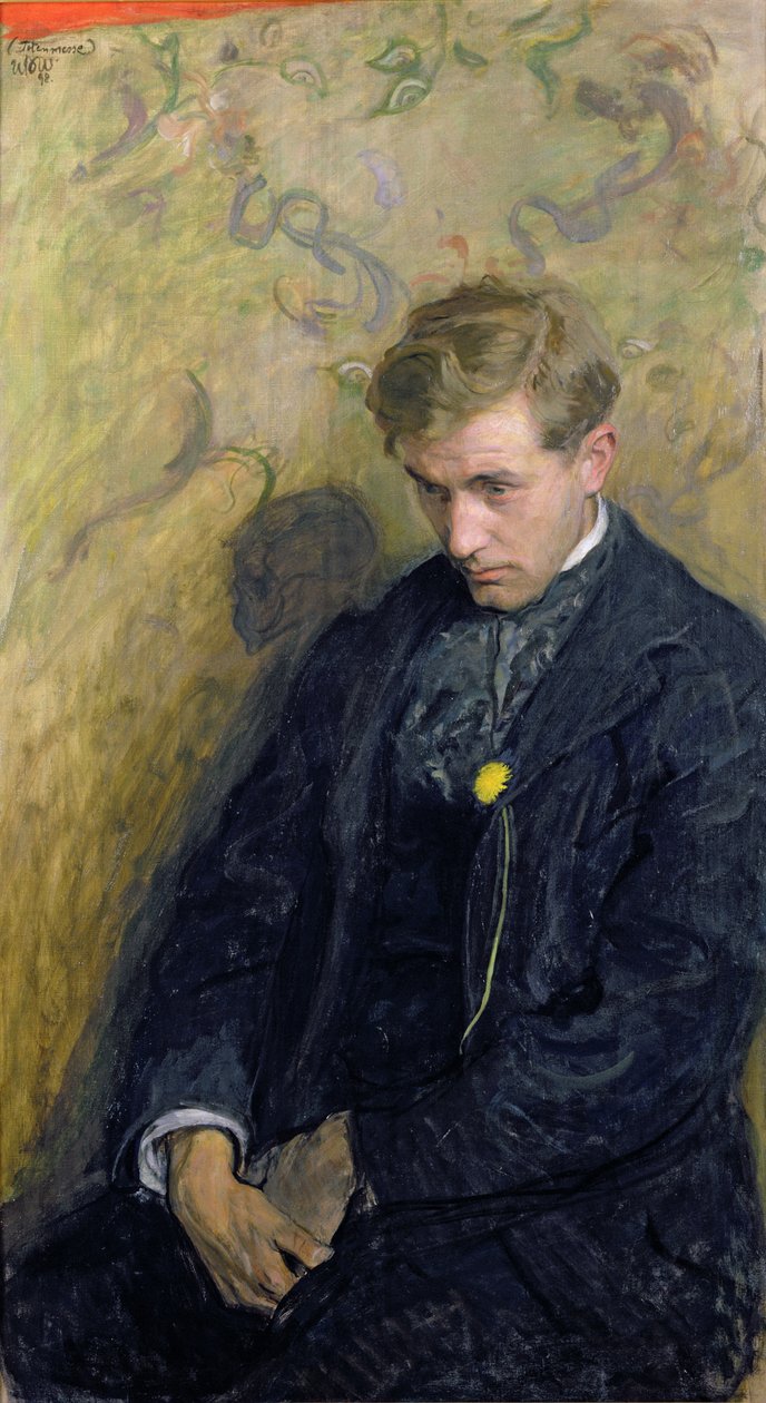 Melankolinen tai Antoni Procajlowiczin (1876-1949) muotokuva 1898 tekijältä Wojciech Stanislaw Weiss
