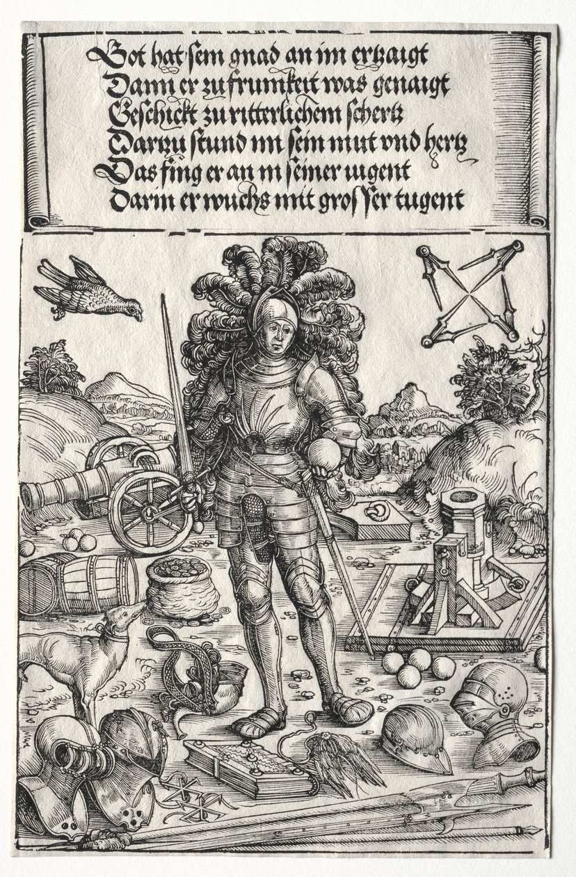 Maximilian I:n riemukaari: Keisari Maximilian parannusten suojelijana..., 1515-17. tekijältä Wolf Traut