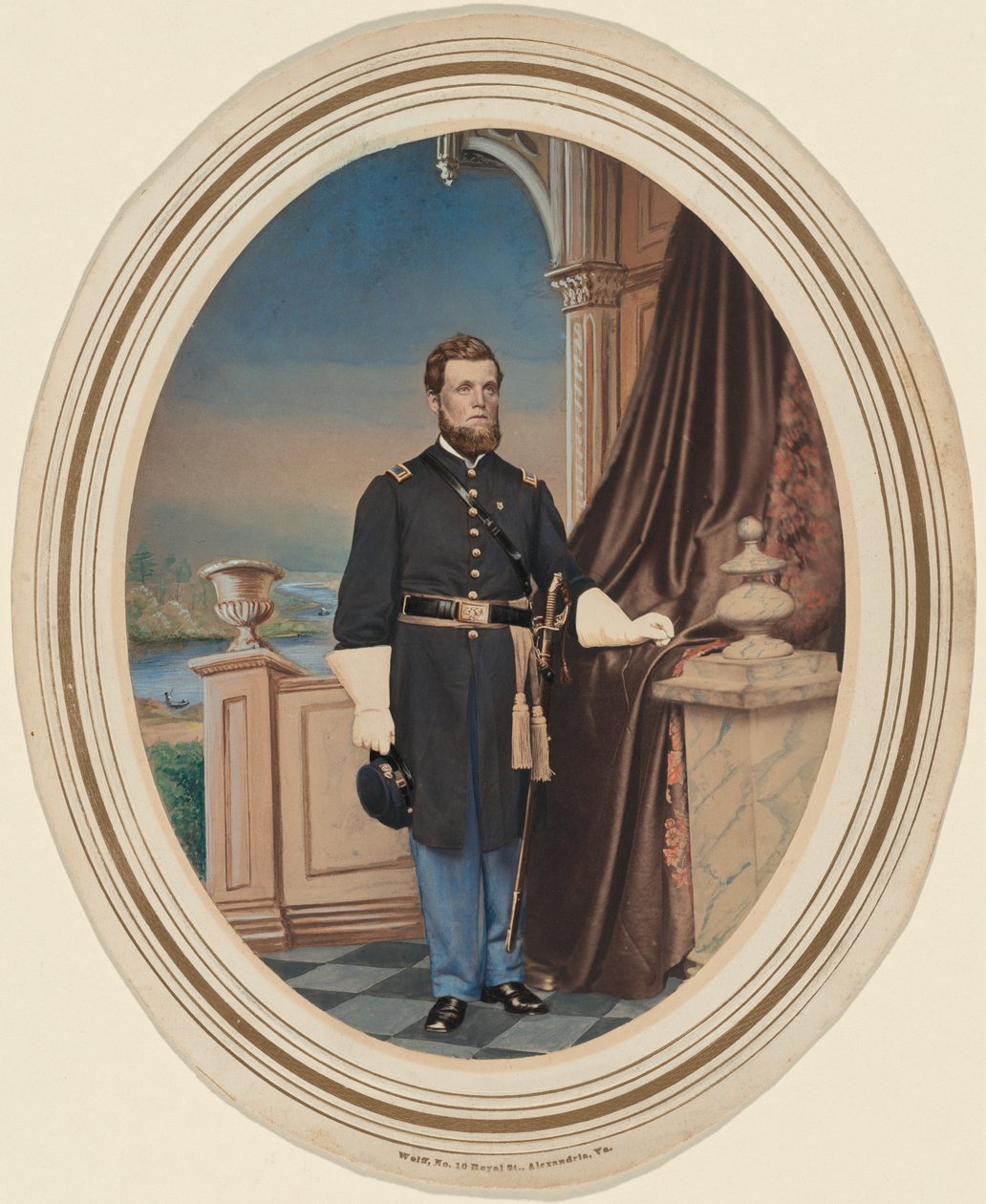 Jalkaväen yliluutnantin muotokuva,c. 1863 (kuva) tekijältä Wolff