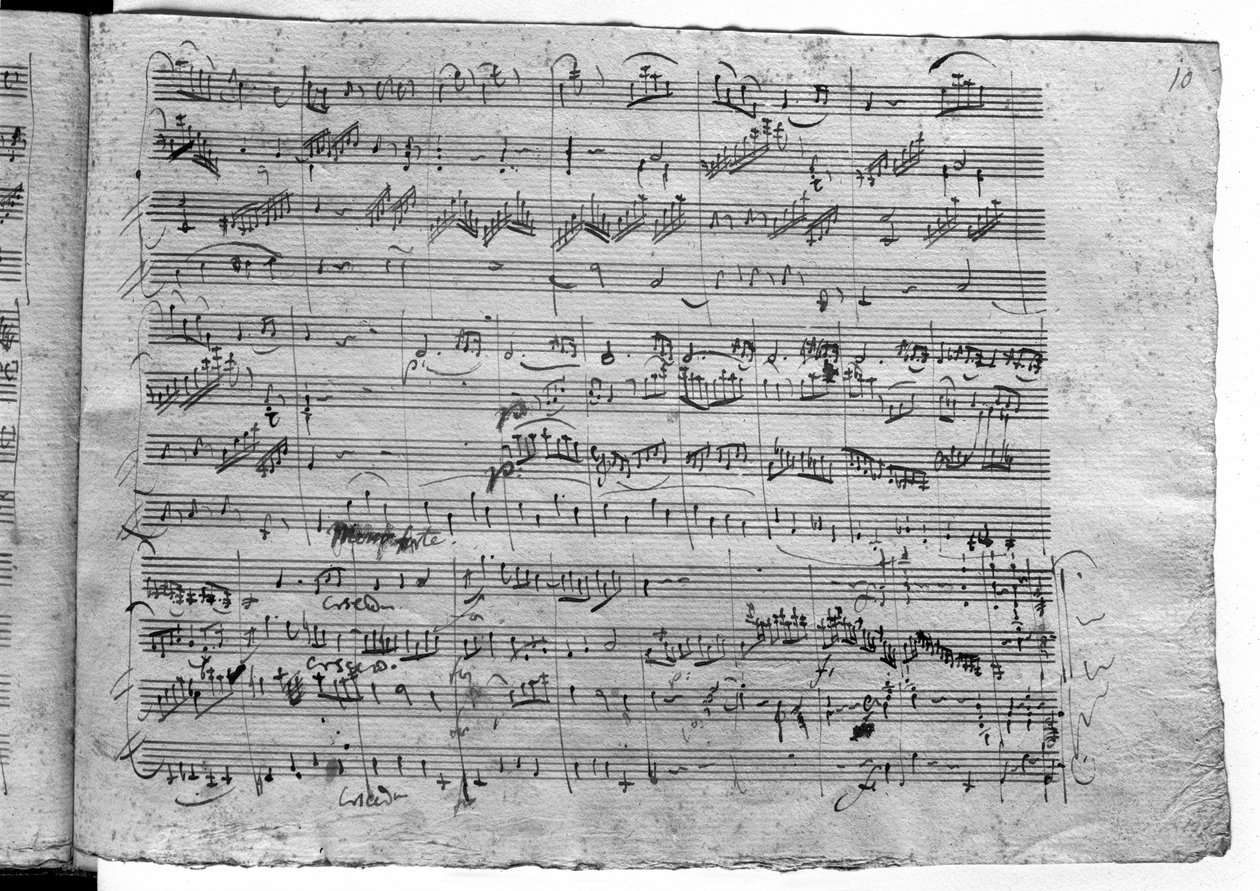 Trio G-duuri viululle, cembalolle ja violonsellolle (K 496) 1786 (19. sivu) tekijältä Wolfgang Amadeus Mozart