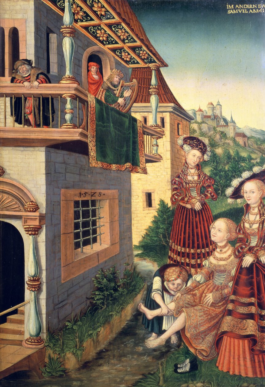 Daavid ja Batseba, 1528 (paneeli) tekijältä Wolfgang Krodel
